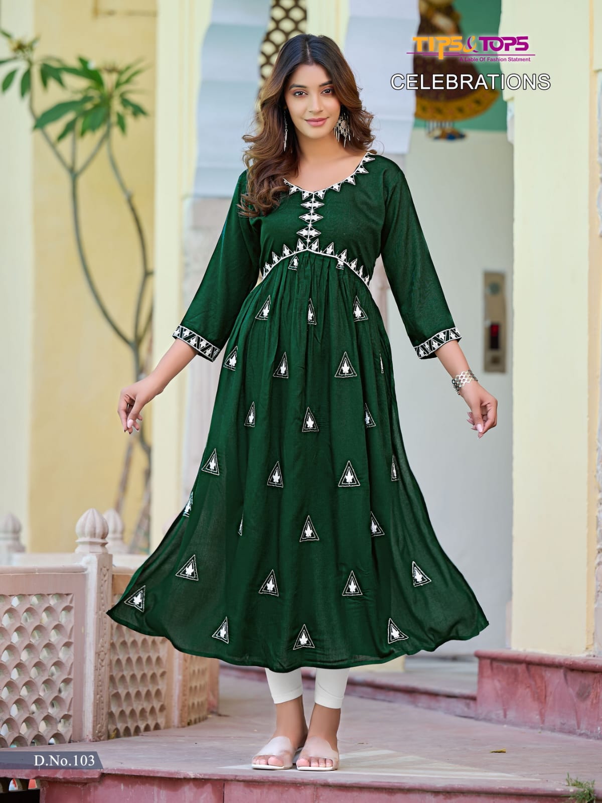 Celebrations Tips And Tops Designer Kurtis Catalog